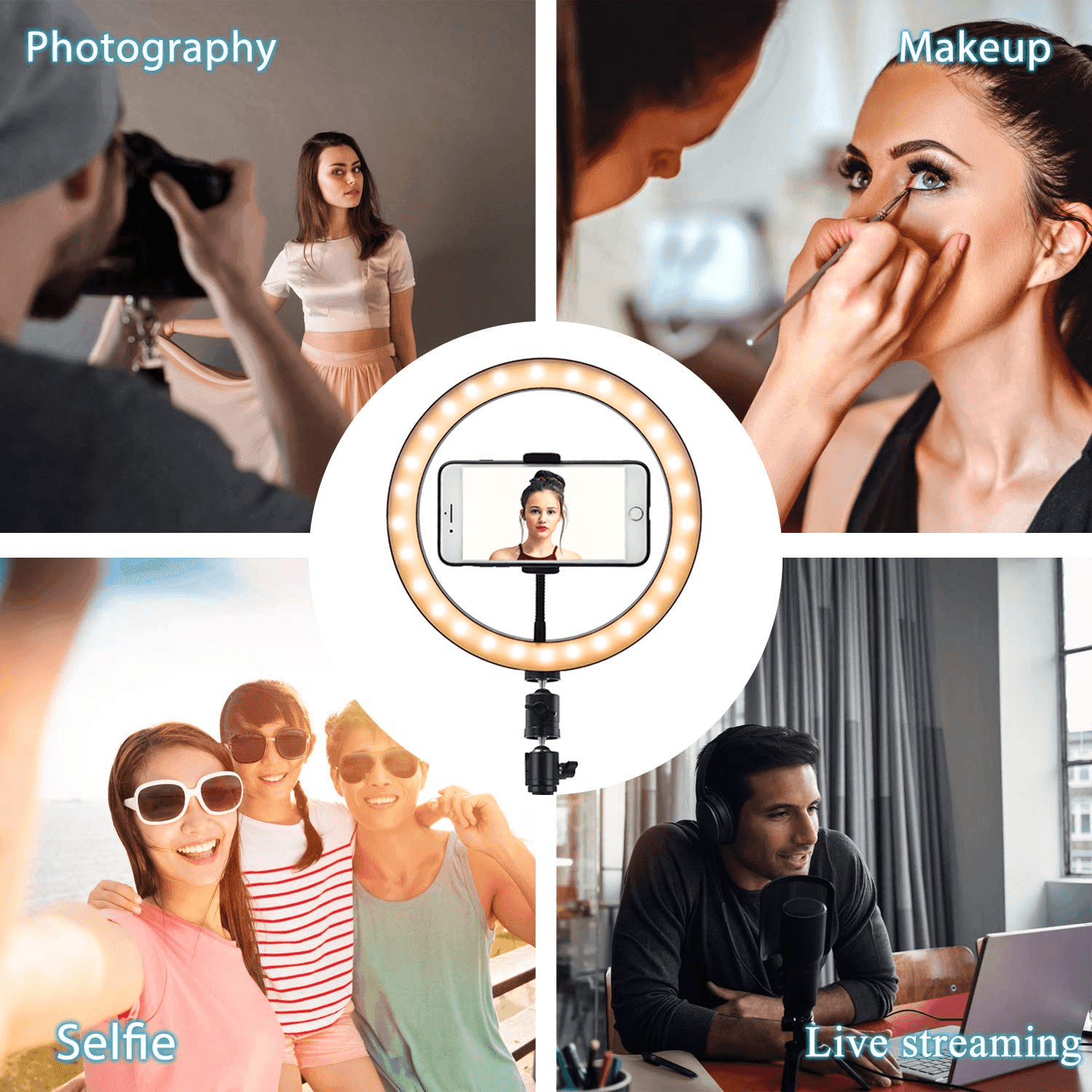 Neewer 18-inch RGB Ring Light with APP Control, Dimmable Bi-Color  3200K-5600K CRI 97+ LED Ring Light with Stand - AliExpress