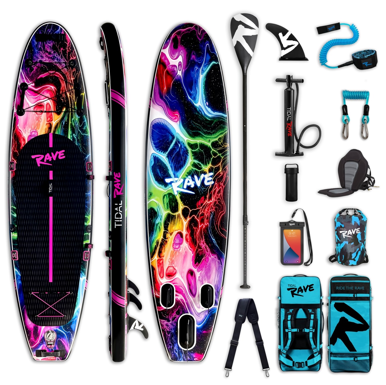 Tidal Rave™ ACRYLIC - Inflatable Paddle Board 10'6 (Limited Edition)