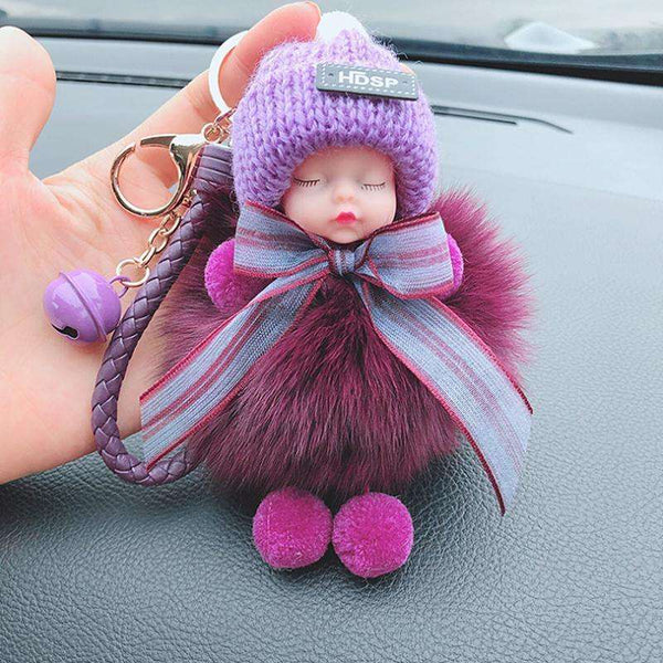 Baby pom pom on sale keyring